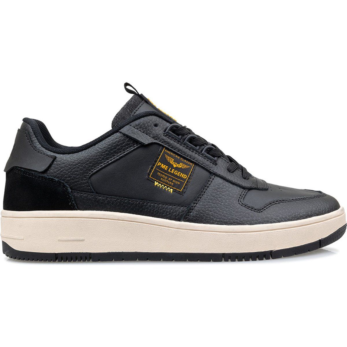 Schwarzer Low-Top Retro Court Sneaker