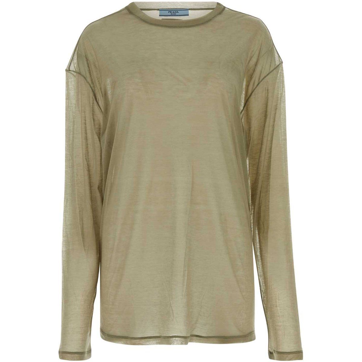 Übergroßes Langarmshirt aus Lyocell-Mischgewebe