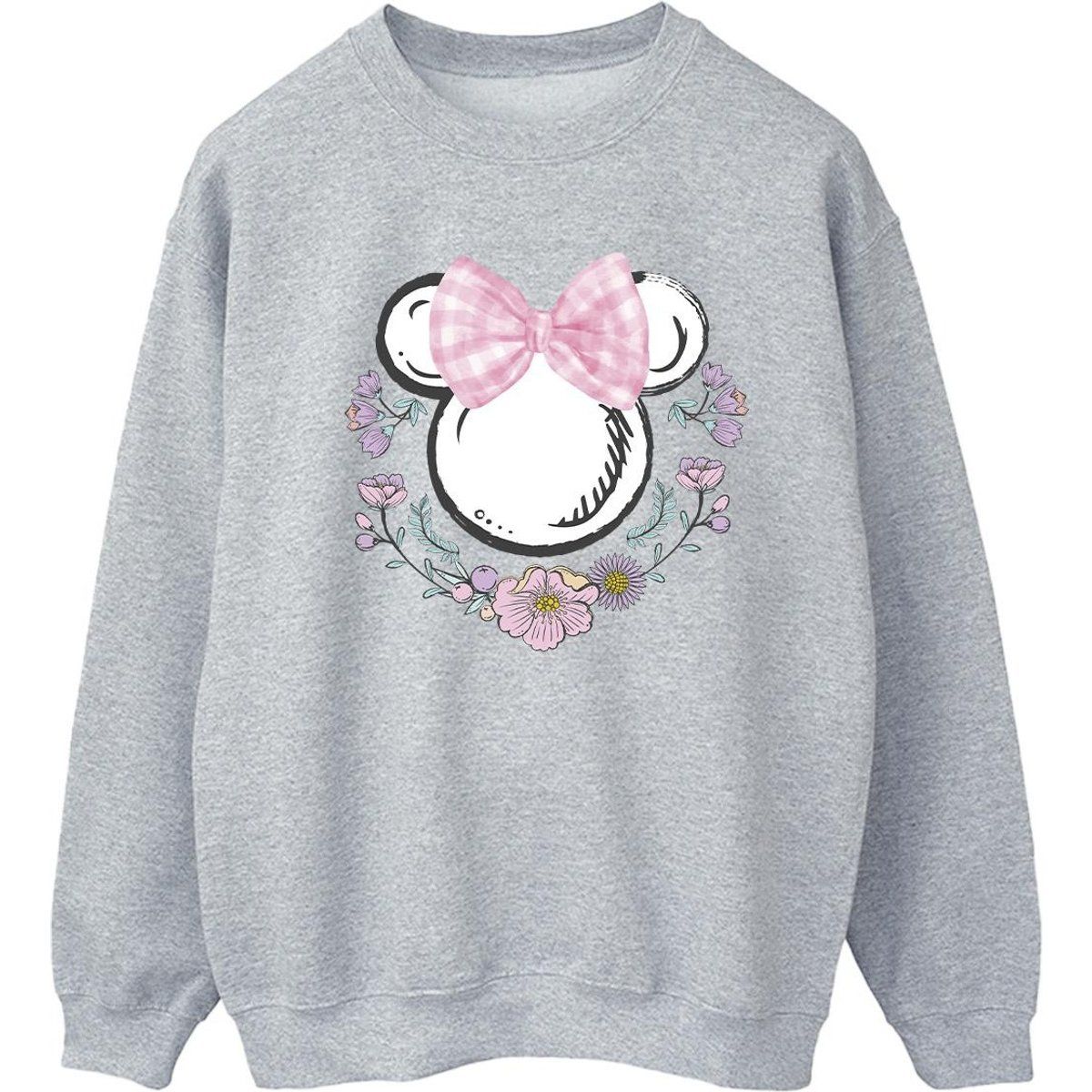 Minnie Maus Blumengrafik Sweatshirt