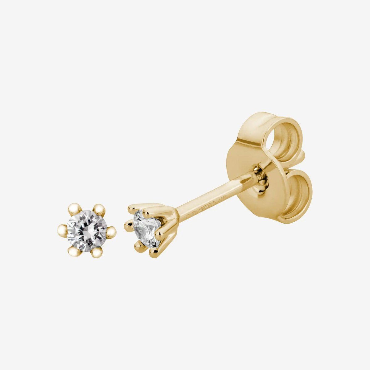 Klassische Diamant-Ohrstecker mit Sechs-Krallen-Fassung