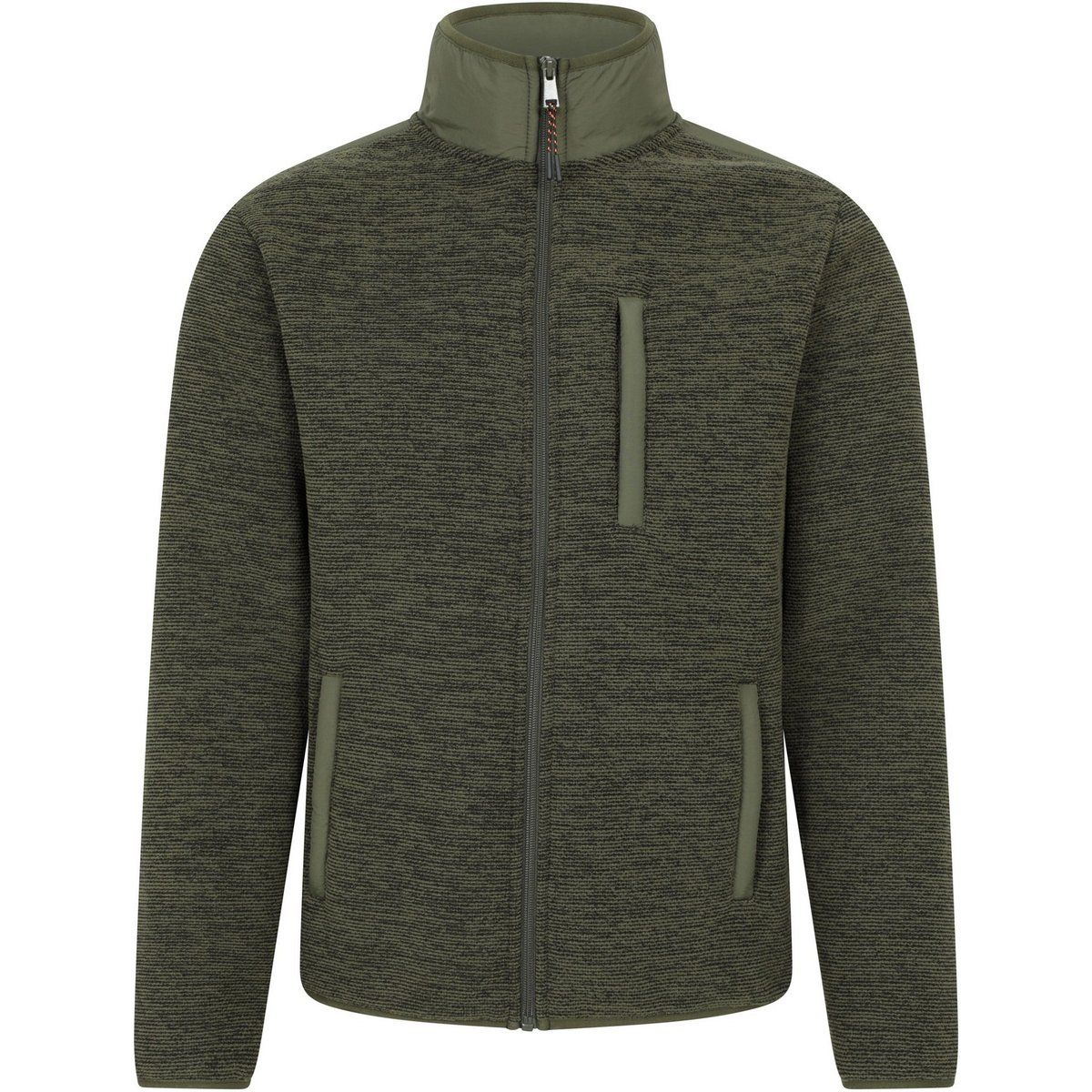 Mountain Warehouse - "Hayfield" Fleece-Oberteil für Herren, Durchgehender Reißverschluss, Kunstfell gefüttert (Khakigrün)