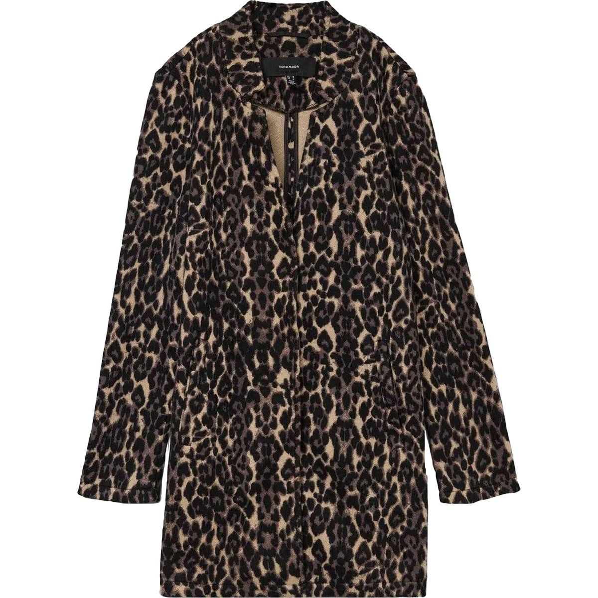 Longline Jacke mit Leopardenmuster