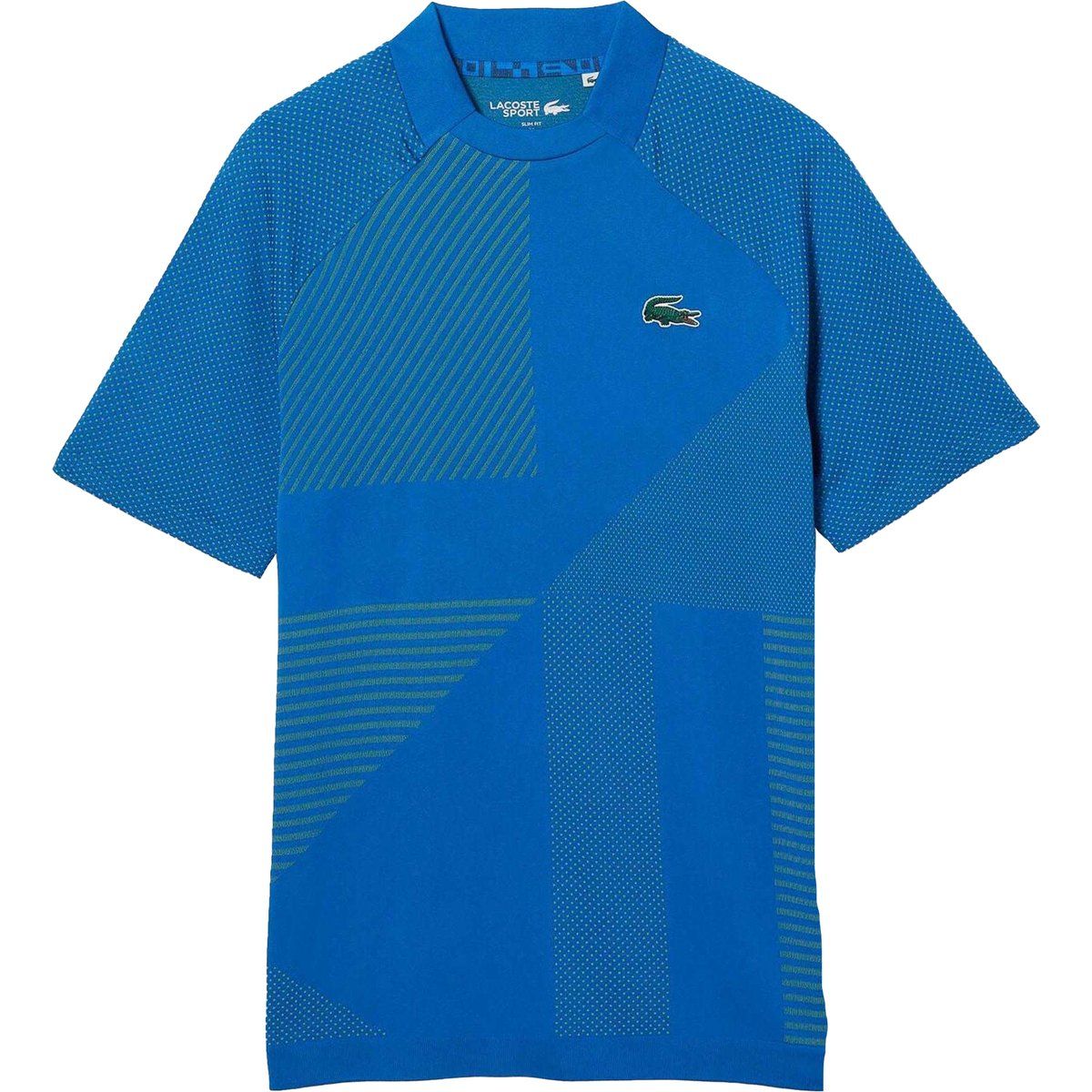 Nahtloses Kurzarm-Polohemd mit geometrischem Muster