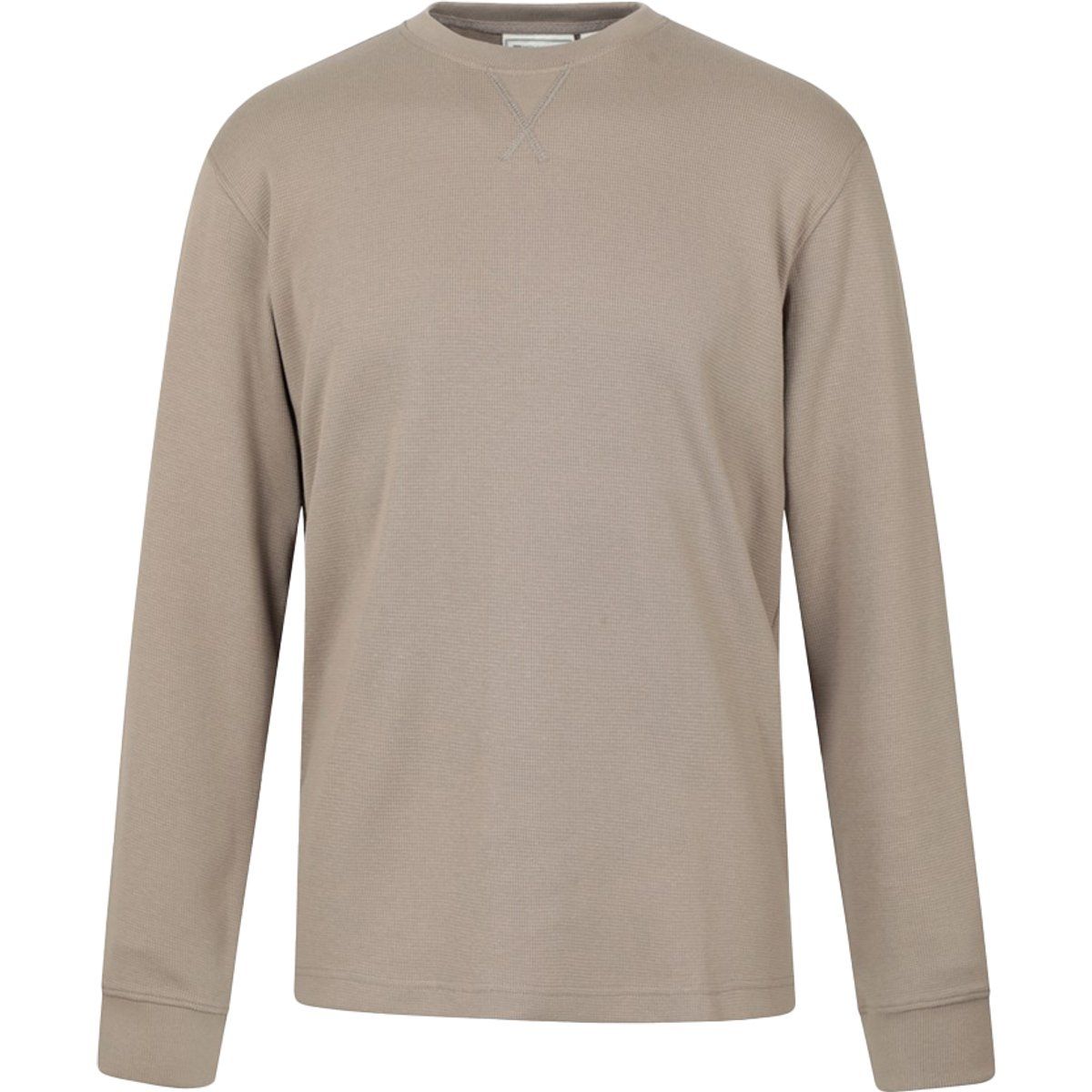 Mountain Warehouse - "Tillsbury" Sweatshirt für Herren, Rundhalsausschnitt, Waffelstoff, Langärmlig (Dunkelbeige)