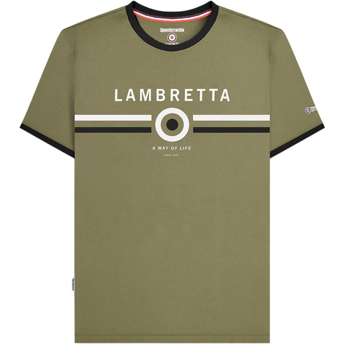 Herren T-Shirt im Ringer-Stil mit Grafik