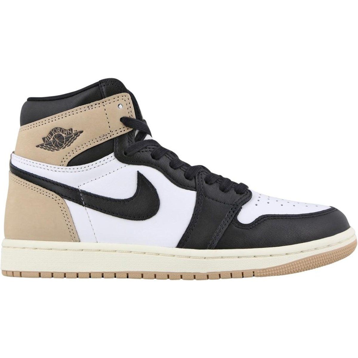 Nike - "Air Jordan 1 Retro" Sneaker für Damen, Leder, Hoch geschnitten (Braun)
