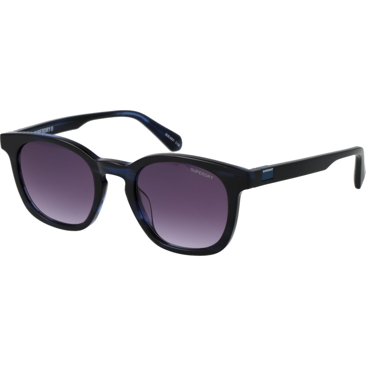 Sonnenbrille mit quadratischem Rahmen und Farbverlauf