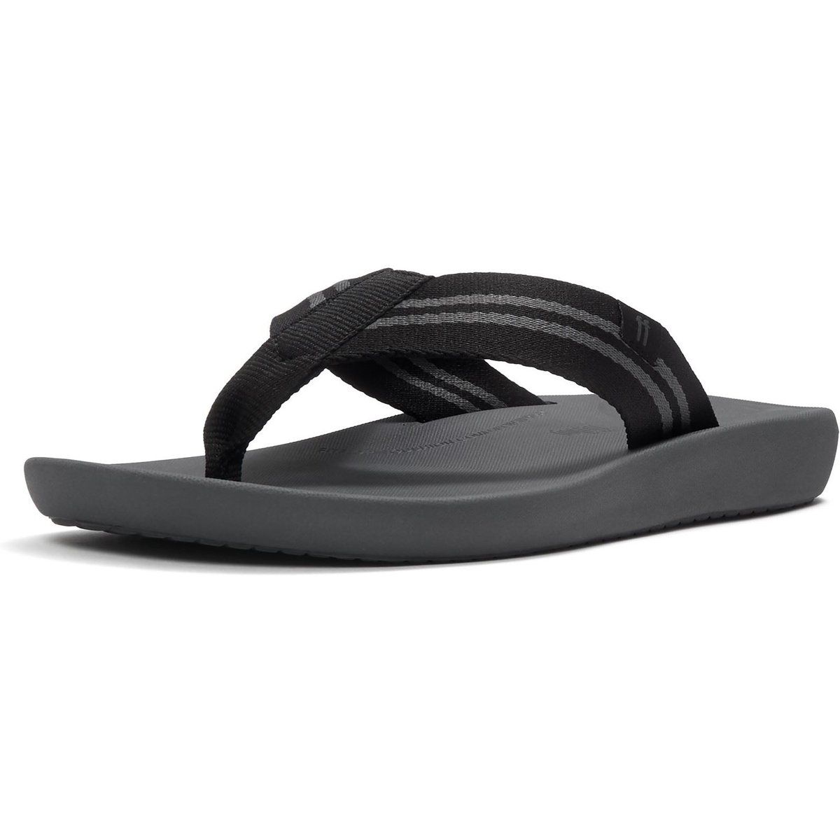 Fitflop iQushion Polyester Herren Sandalen in Schwarz/Grau