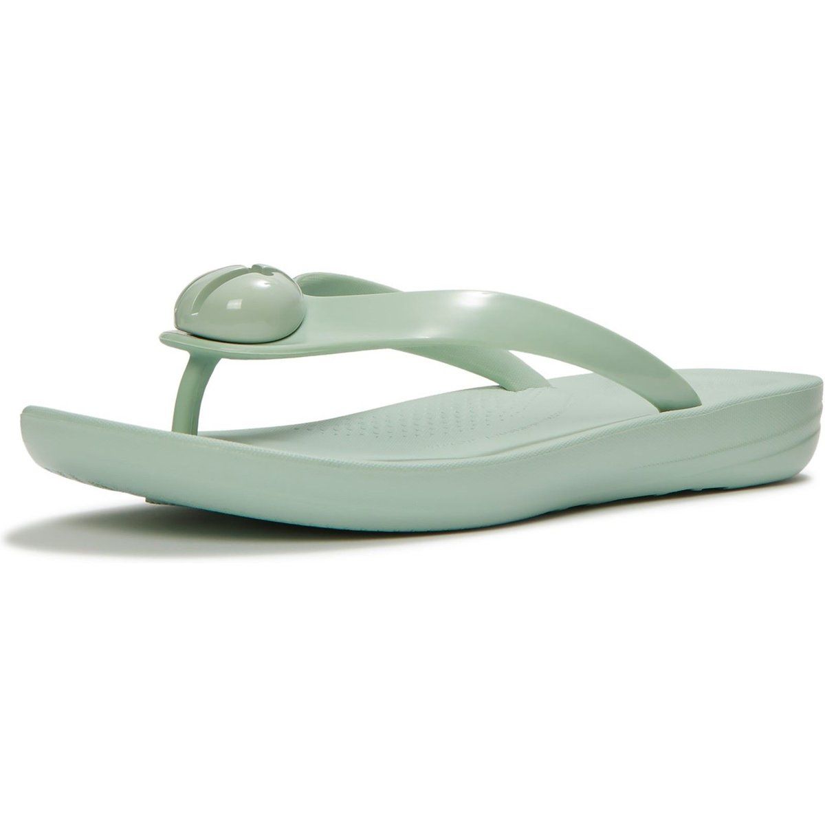 Fitflop iQushion Glossy-Button Polyurethan Damen Mint Whisper Flip-Flops