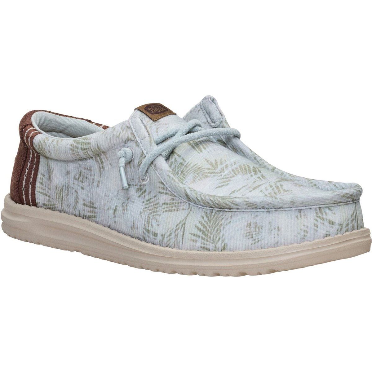 HEYDUDE Wally Gewaschene Textil Herren Hausschuhe Hafen Grün/Multi