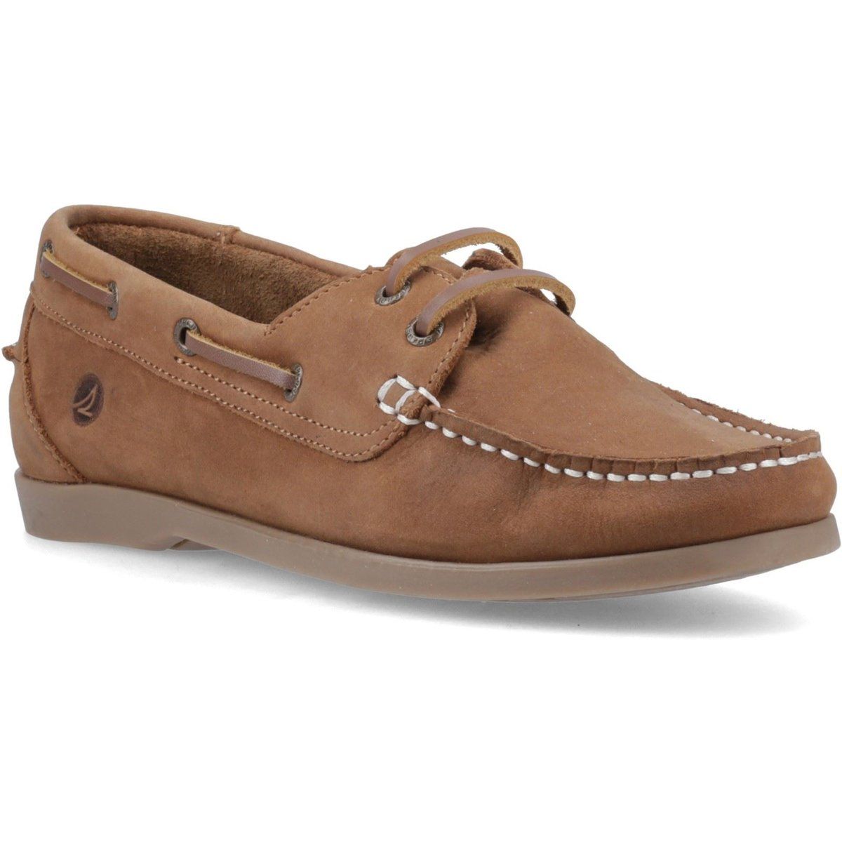 Sperry Balboa 2-Augen Boot Nubuk Damen Tan Bootsschuhe