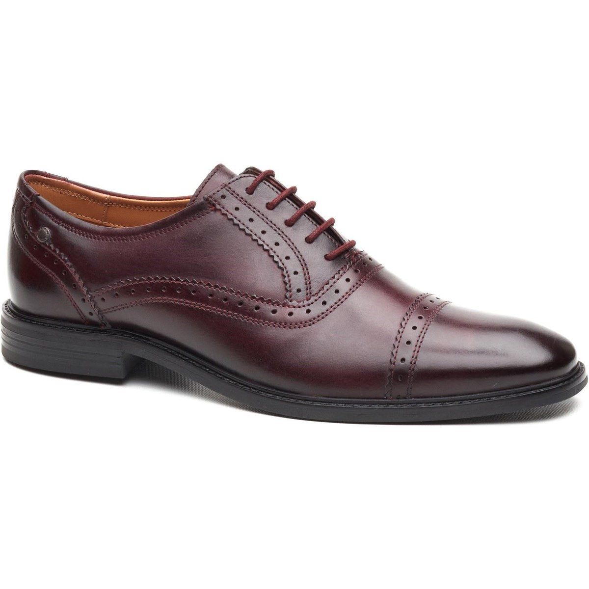 Base London Ascot Oxford Leder Herren Bordo Oxford Schuhe