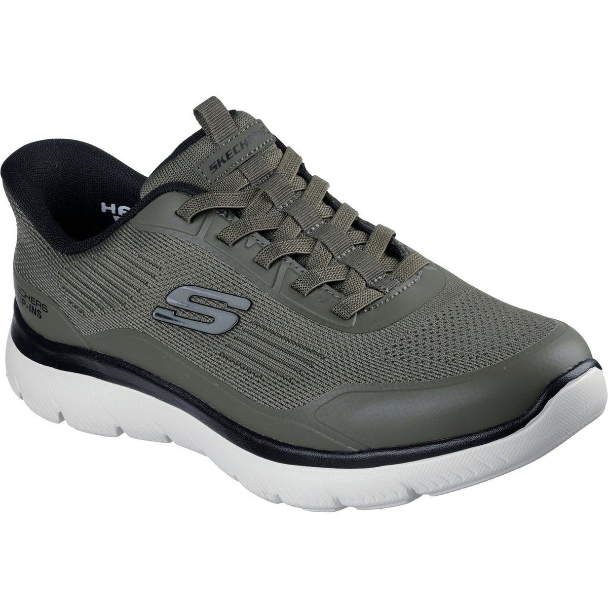 Skechers Summits Leyter Textil Herren Sneakers Oliv/Schwarz