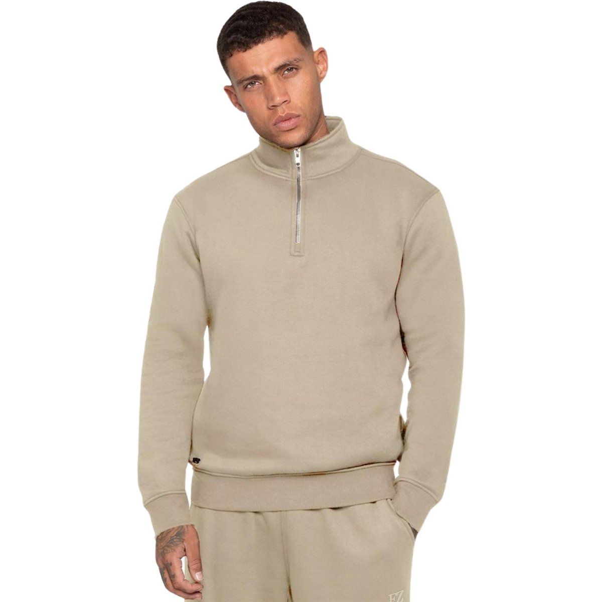 Herren Sweatshirt mit halbem Reißverschluss