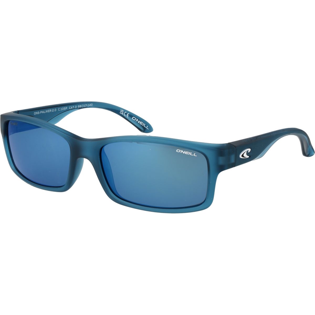 Blaue Rechteckige Polarisierte Sonnenbrille