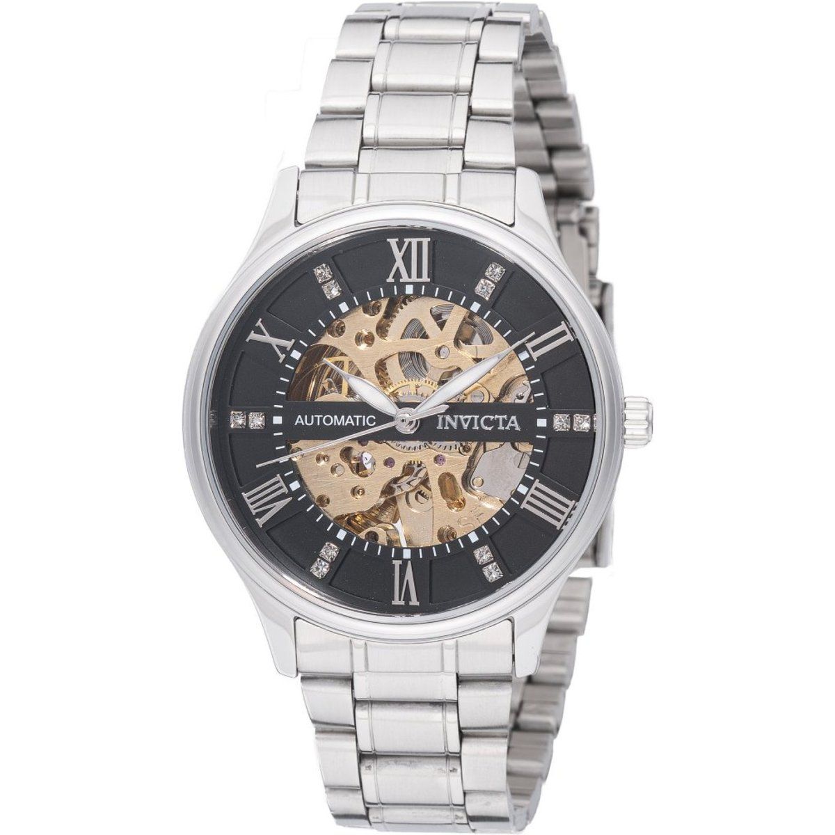 Elegante Skelett-Automatik-Armbanduhr