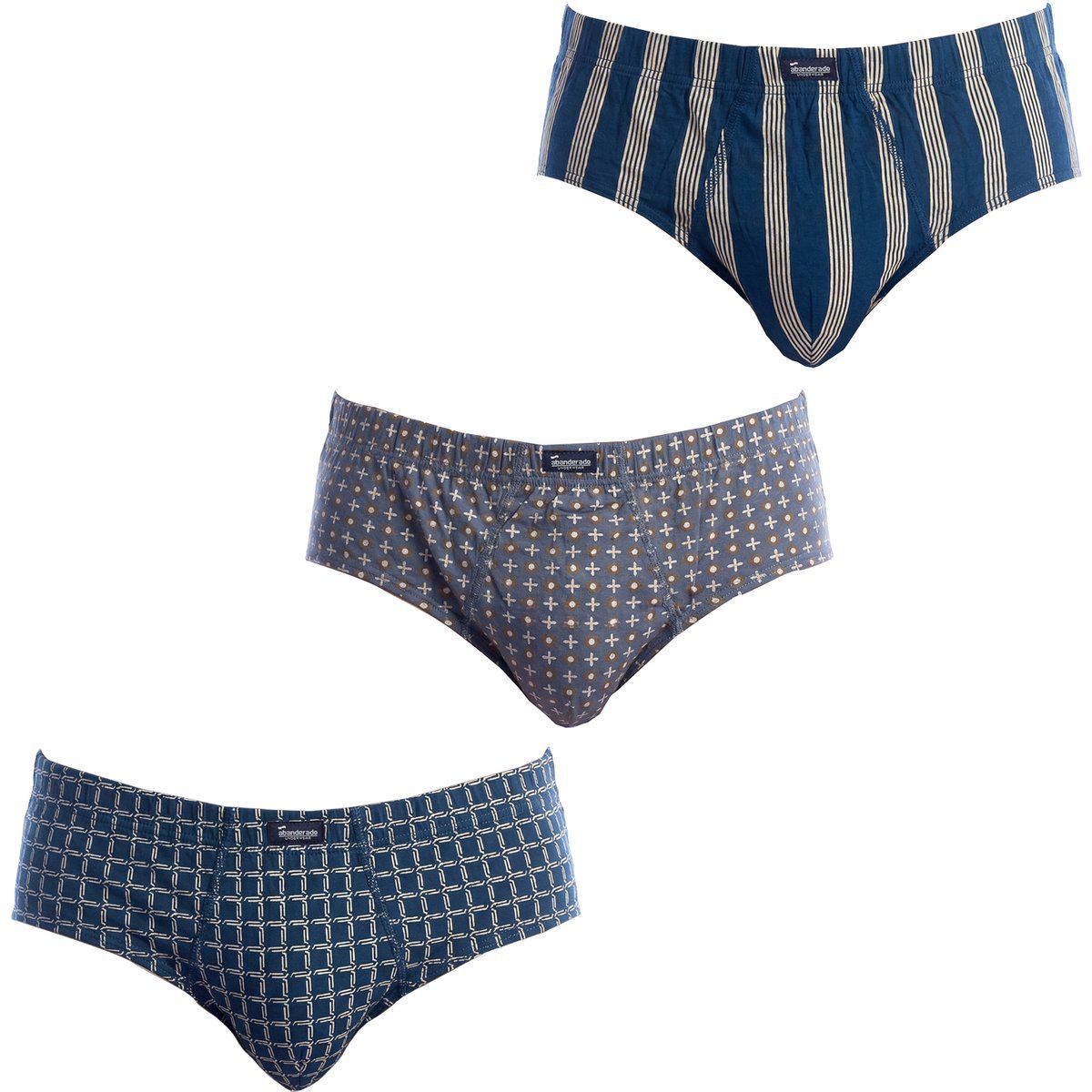 Herren-Slips mit Aufdruck, 3er-Pack