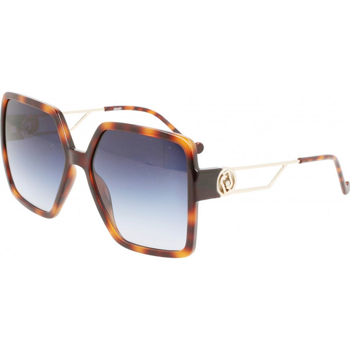 Übergroße quadratische Schildpatt-Sonnenbrille