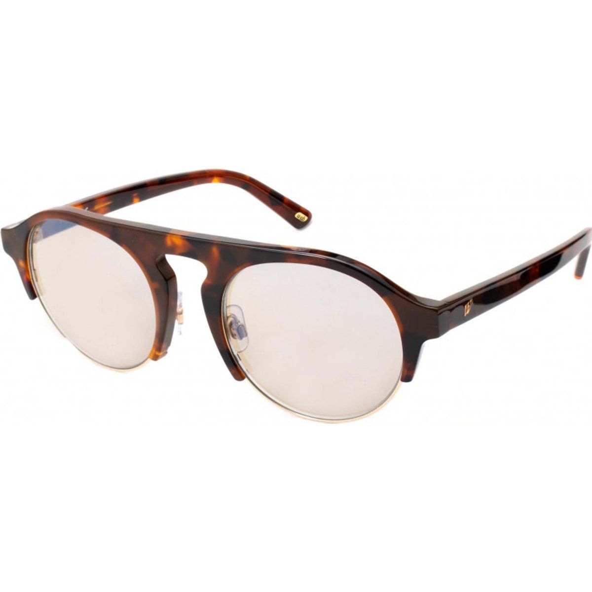 Klassische Schildpatt Halbrand Sonnenbrille