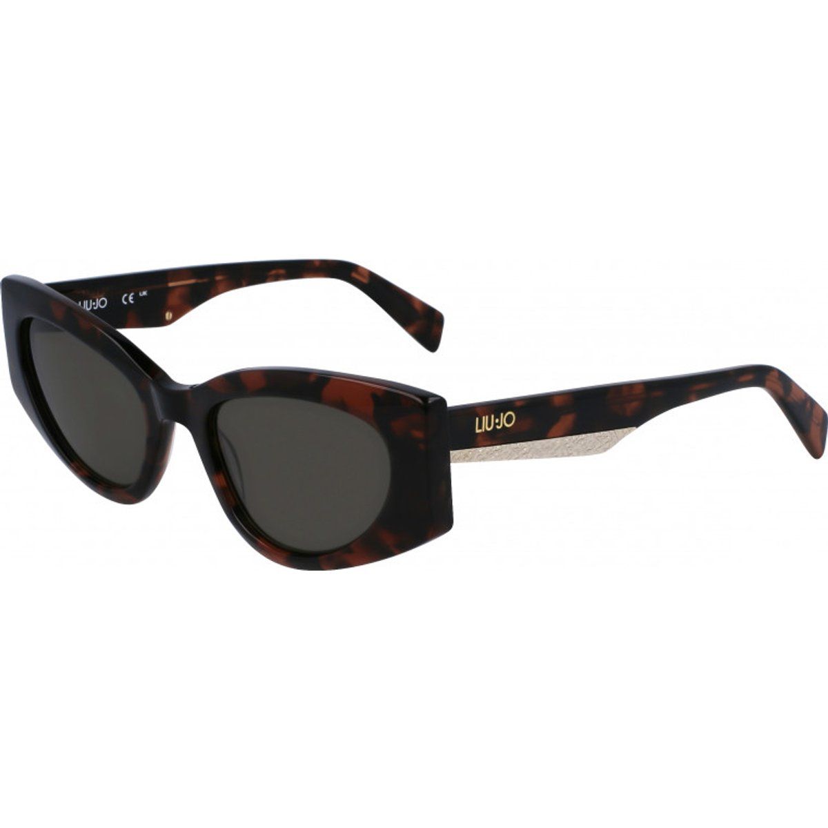 Schildpattfarbene ovale Sonnenbrille