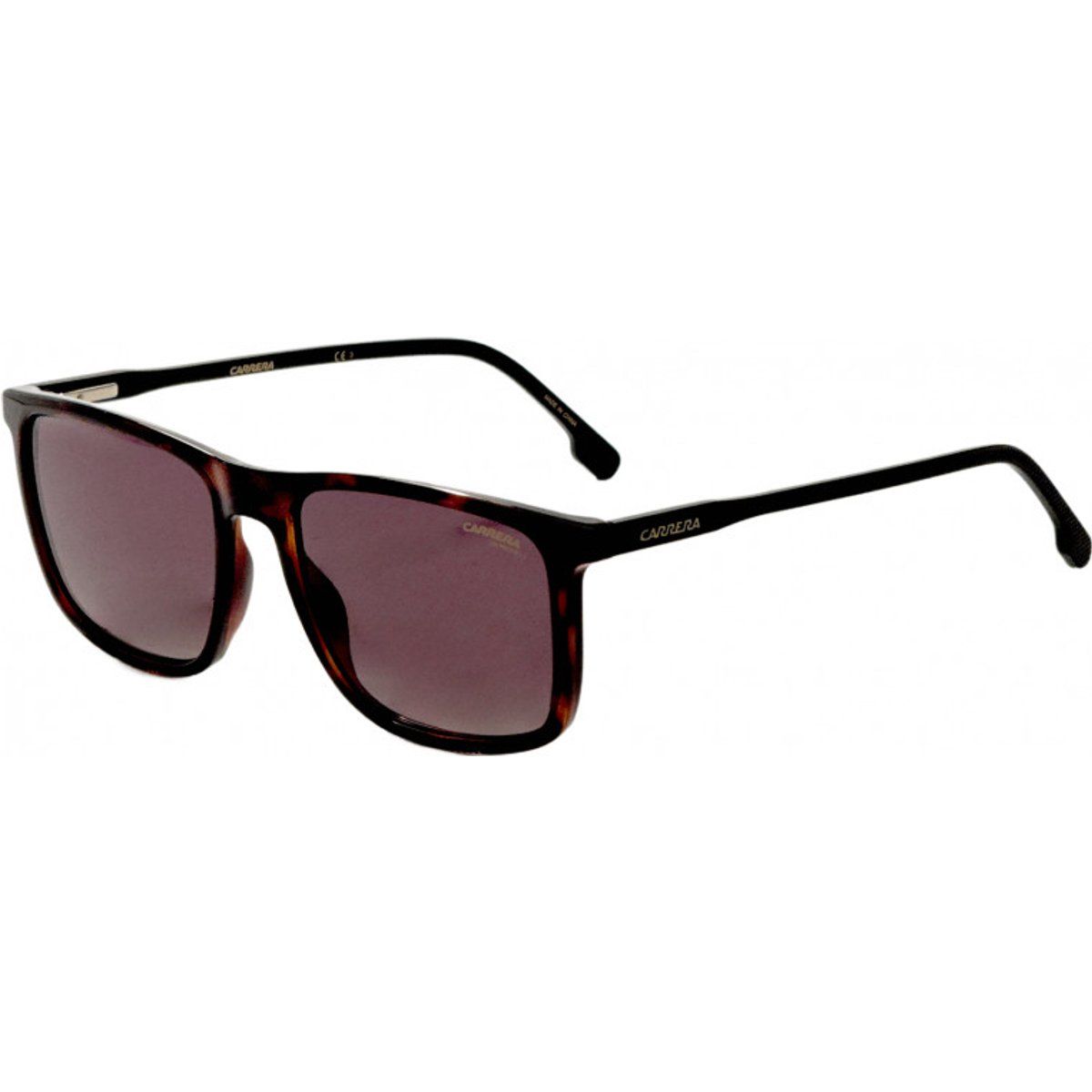 Rechteckige Sonnenbrille mit Schildpattmuster