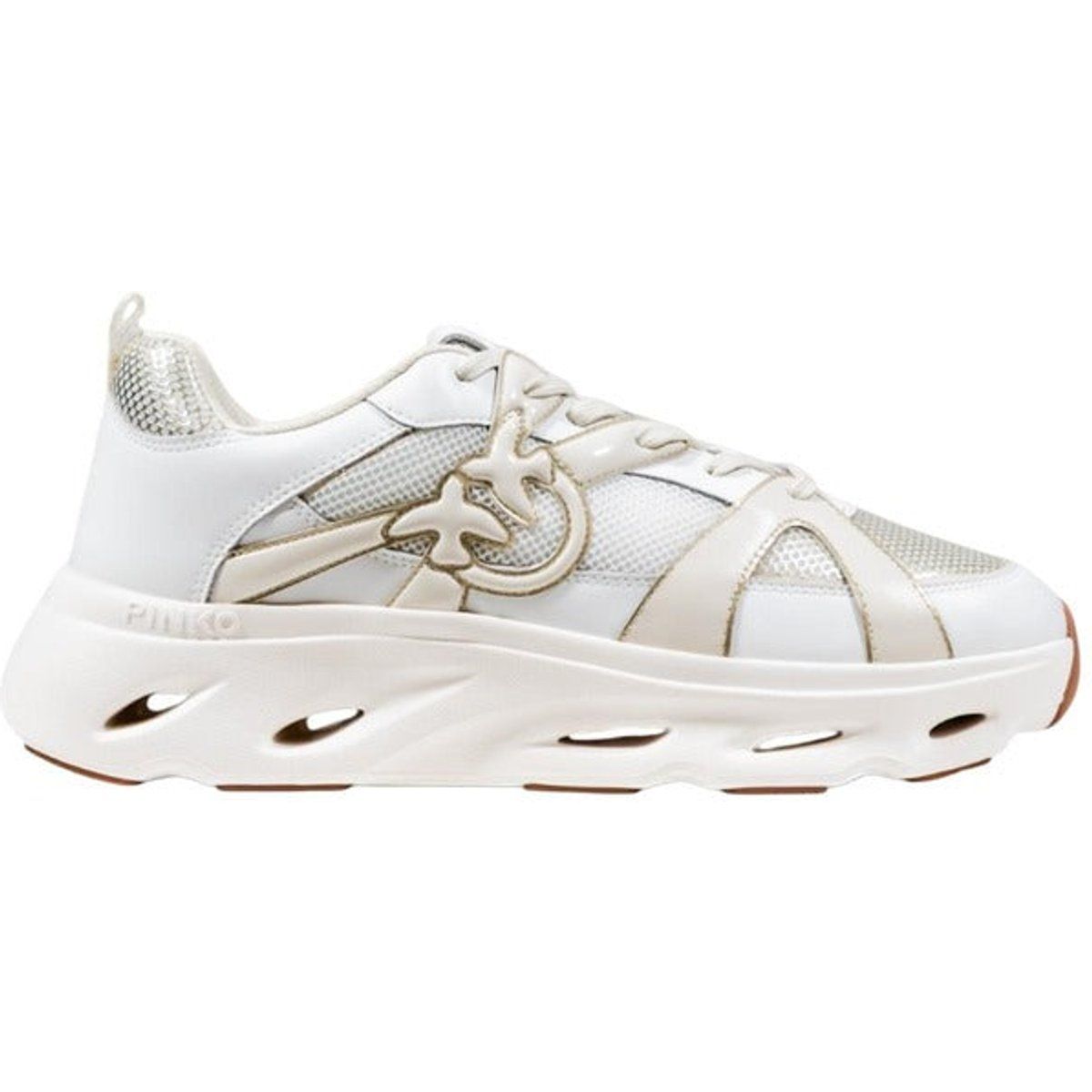 Damen Plateau Schnür Turnschuhe