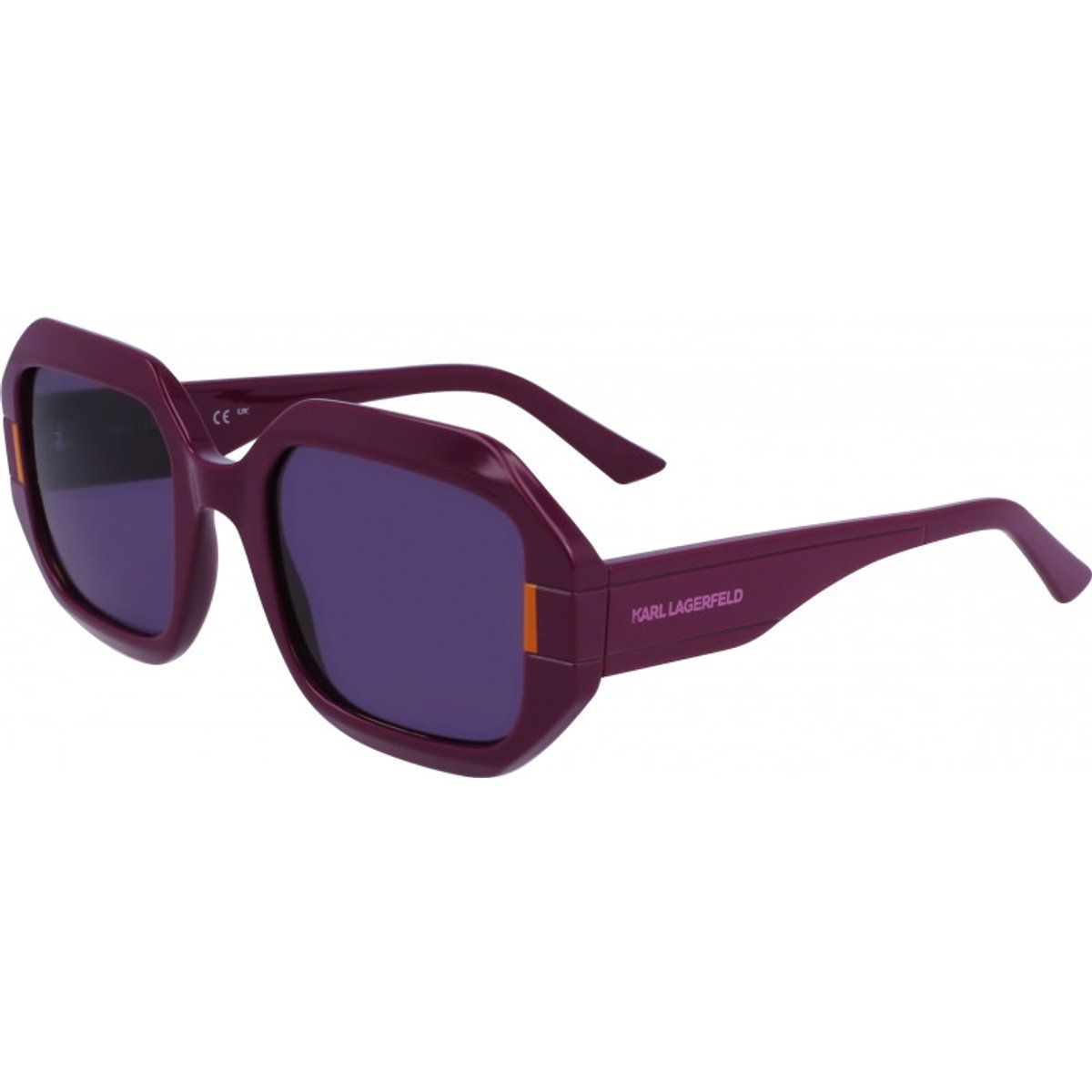 Achteckige, violette Sonnenbrille