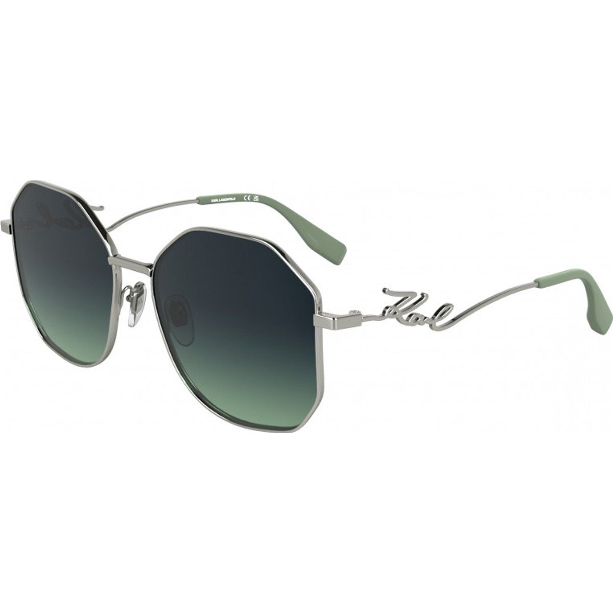 Geometrische Sonnenbrille mit Logo-Detail