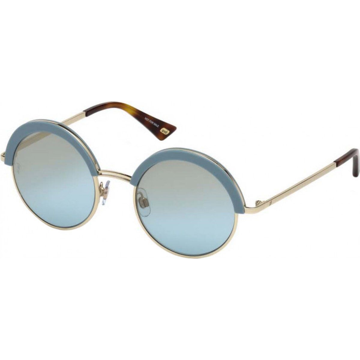Runde Sonnenbrille mit blauen Spiegelgläsern