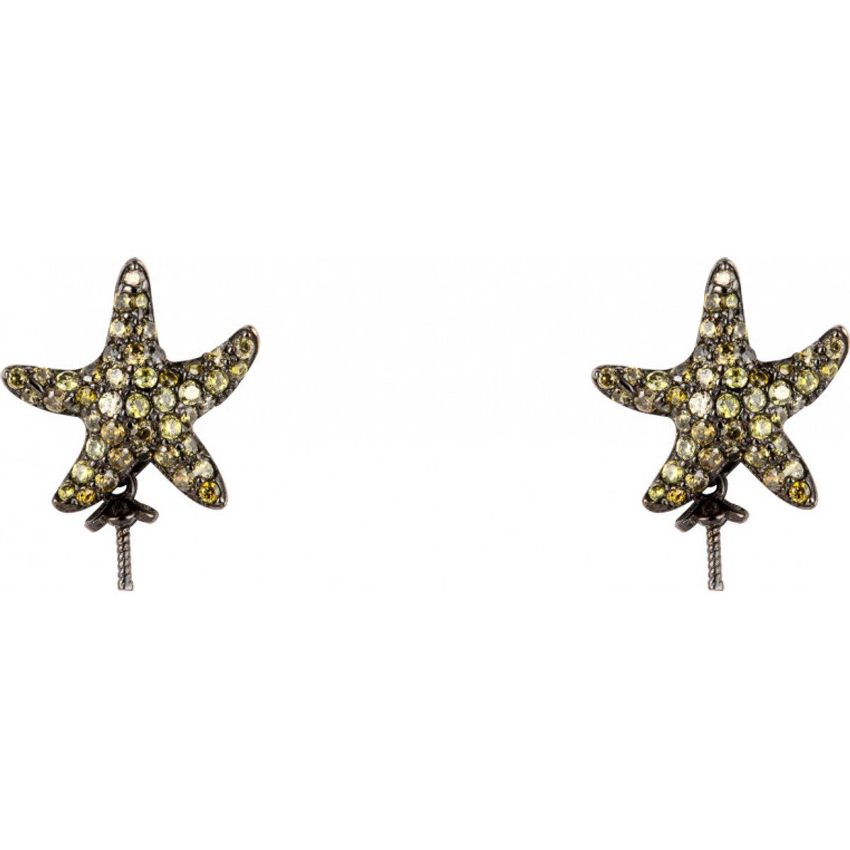 Seestern-Ohrstecker mit Edelsteinen
