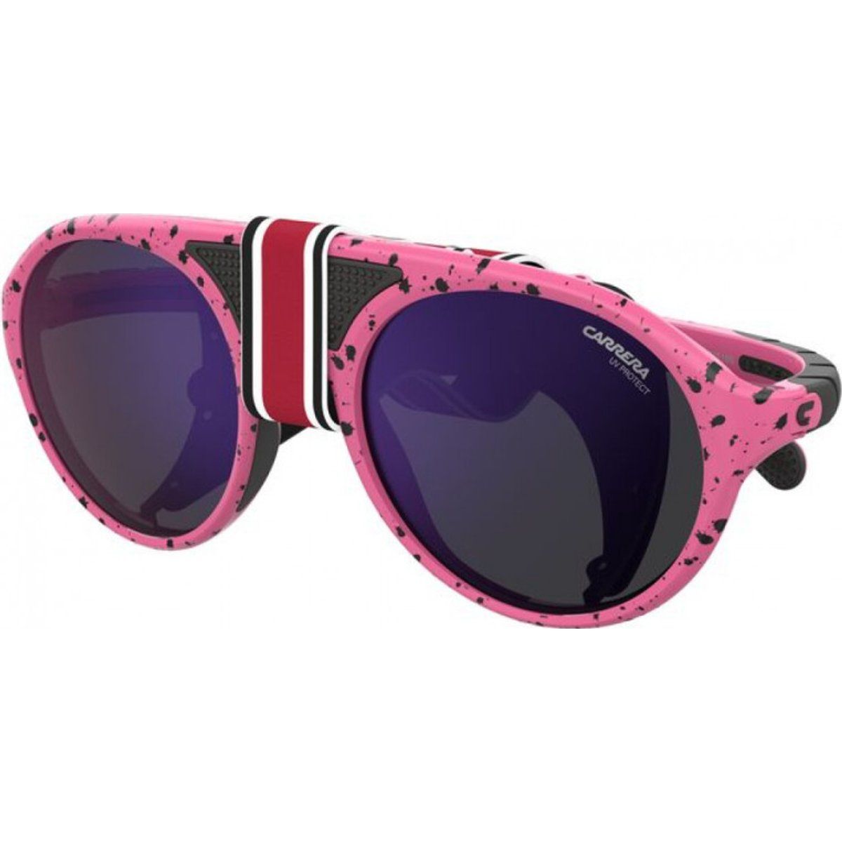 Retro Pink Splatter Aviator Sonnenbrille