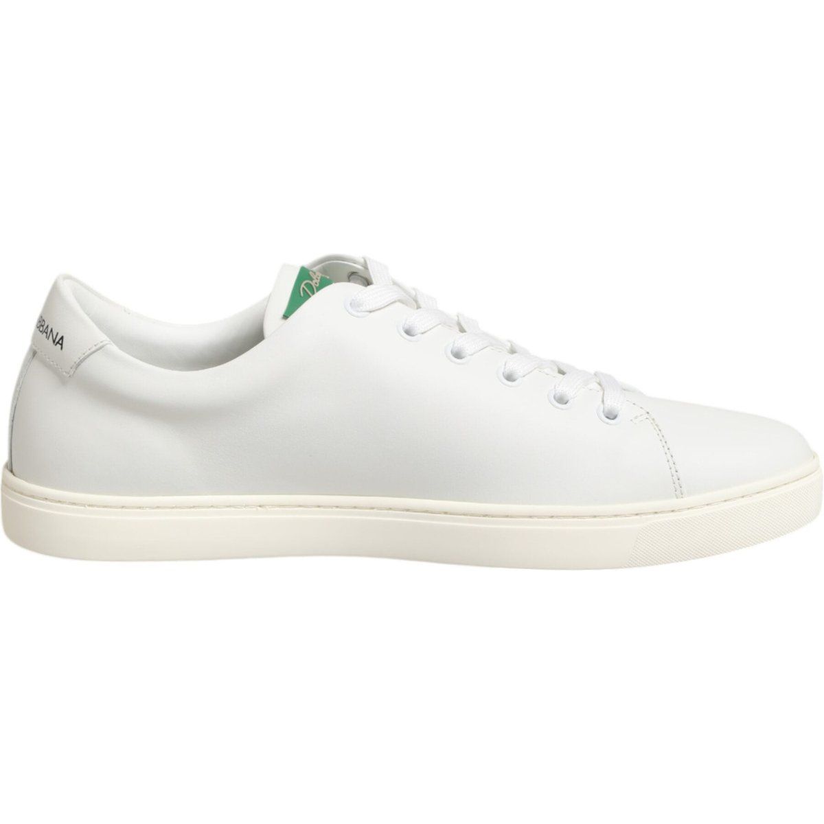 Weiße Leder-Sneakers im Low-Top-Stil