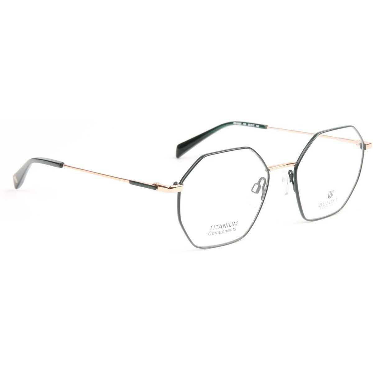 Achteckige Titan-Vollrandbrille