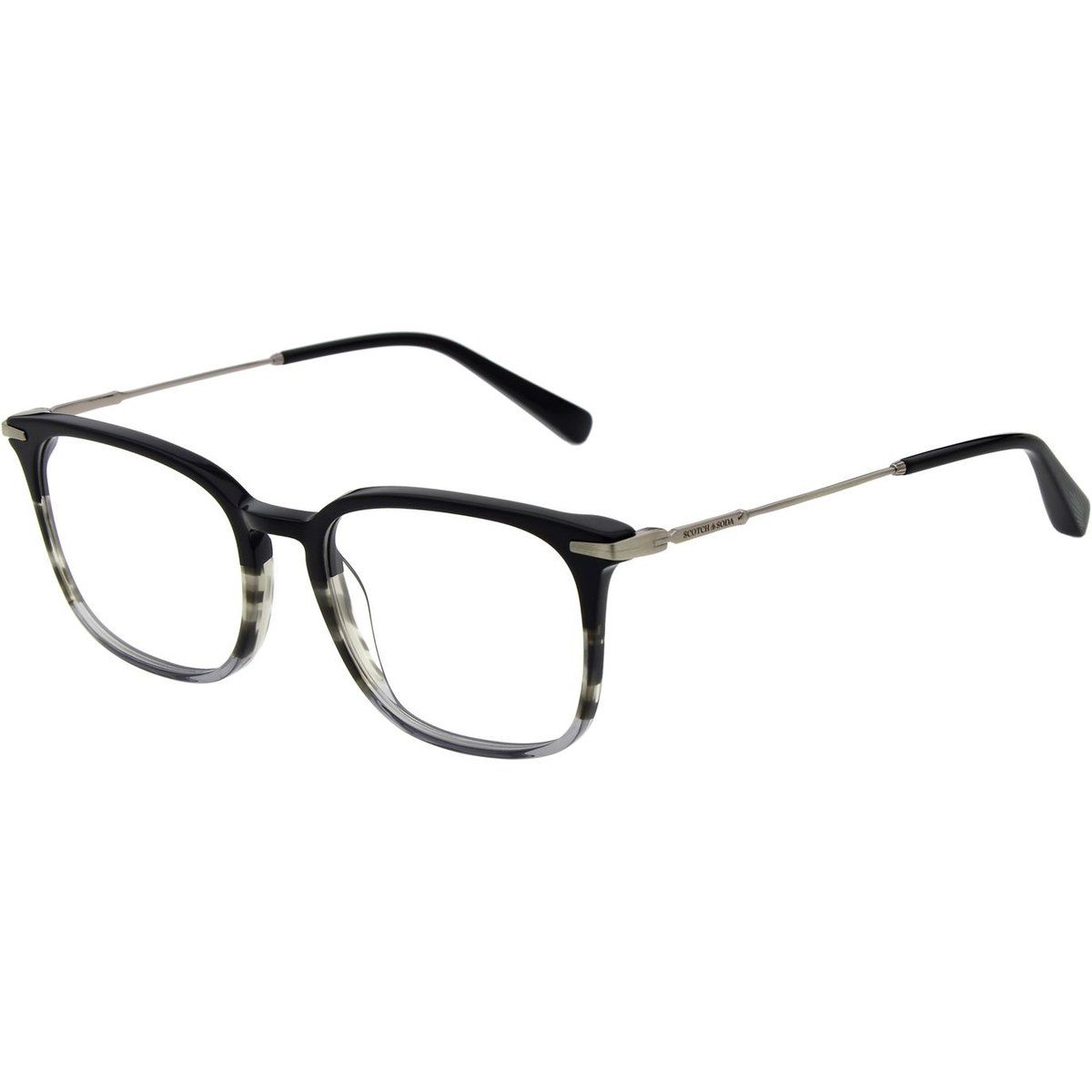 Rechteckige Brille mit Metallbügeln
