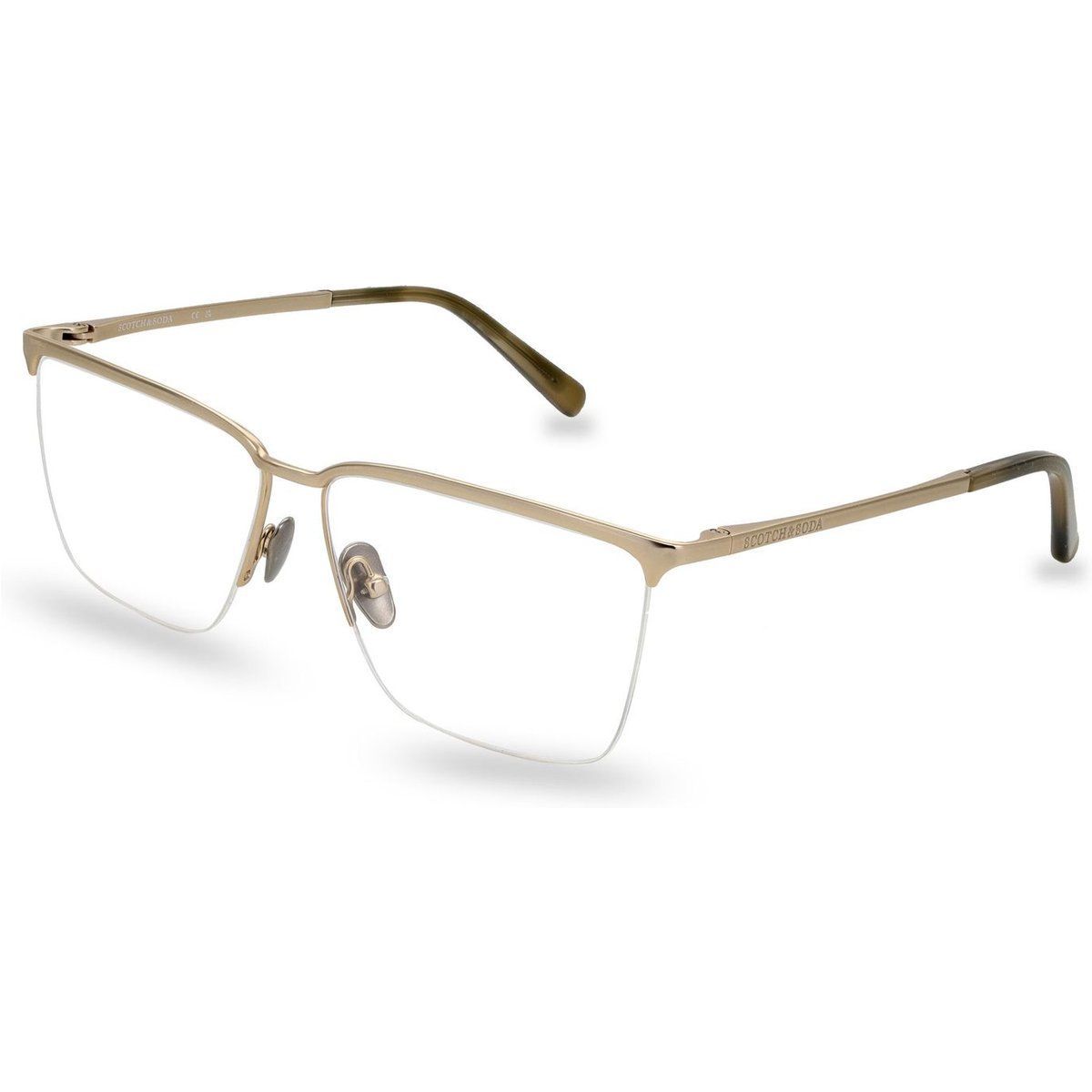 Rechteckige Halbrand-Metallrahmenbrille
