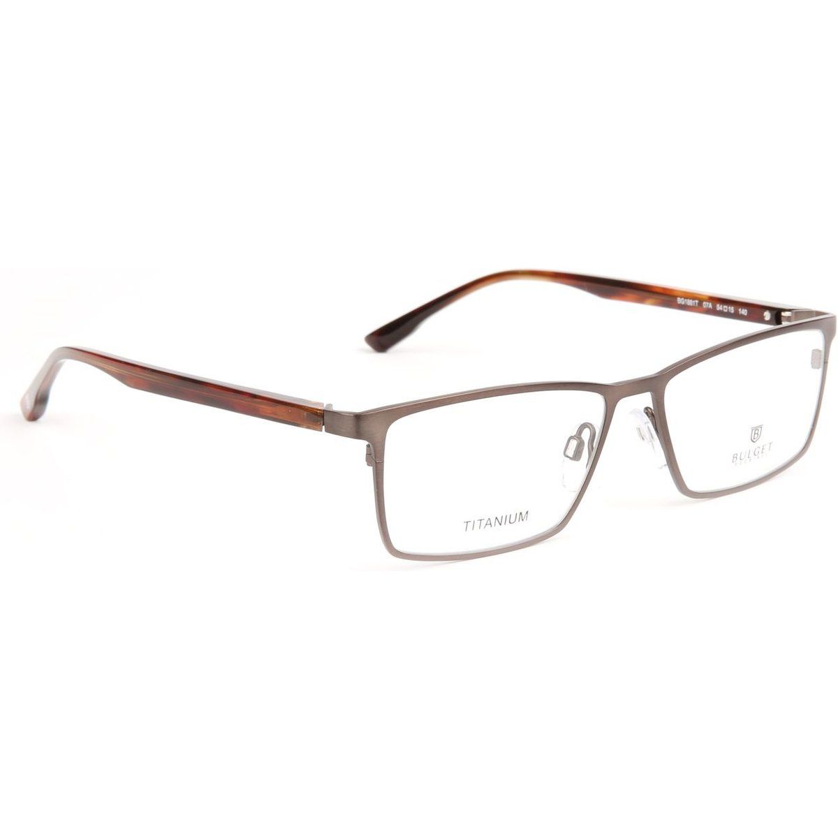Rechteckige Titanbrille mit Vollrand