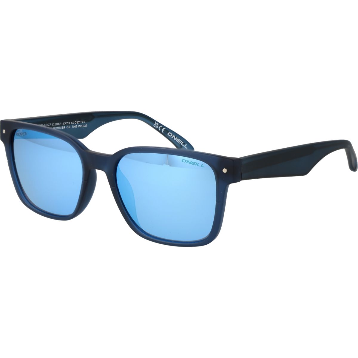 Quadratische polarisierte Sonnenbrille mit blauem Rahmen