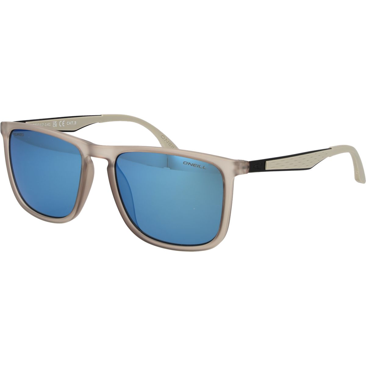 Sonnenbrille mit quadratischem Rahmen und blauer Gläser