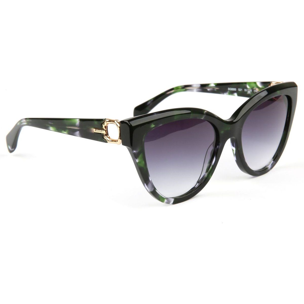 Cat-Eye Sonnenbrille mit gemustertem Rahmen