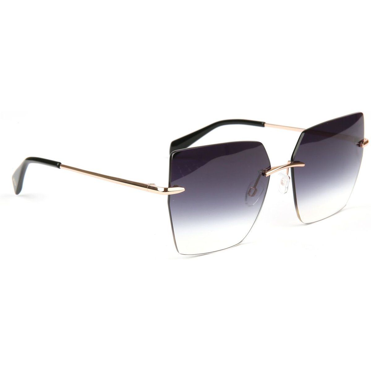 Randlose, quadratische Sonnenbrille mit Farbverlauf