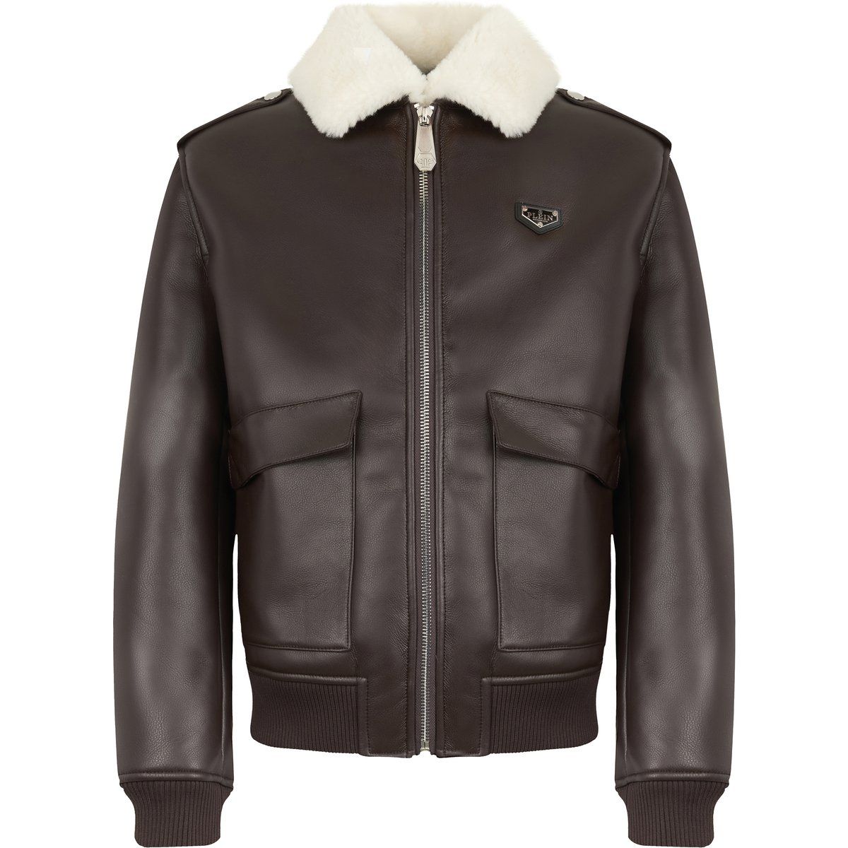 Herren Fliegerjacke mit Shearlingkragen