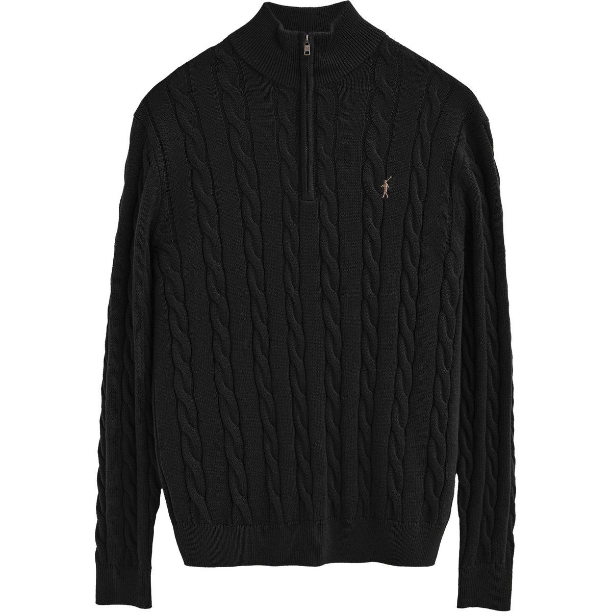 Zopfmuster Half-Zip Pullover