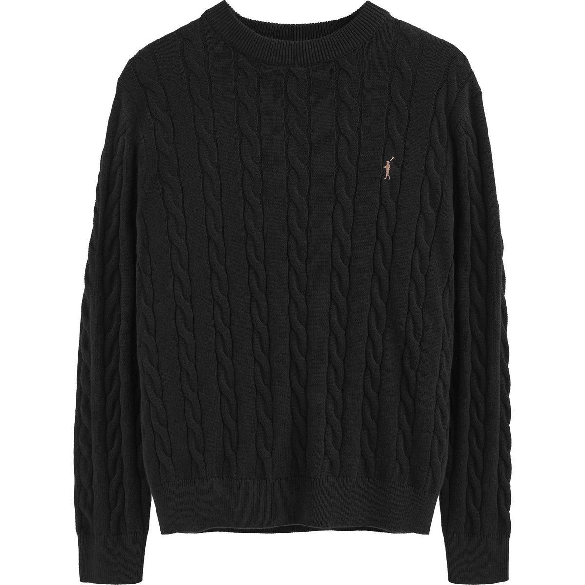 Herren Strickpullover mit Zopfmuster aus Wollmischung