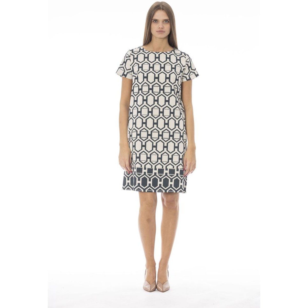 Geometrisches Druckkleid