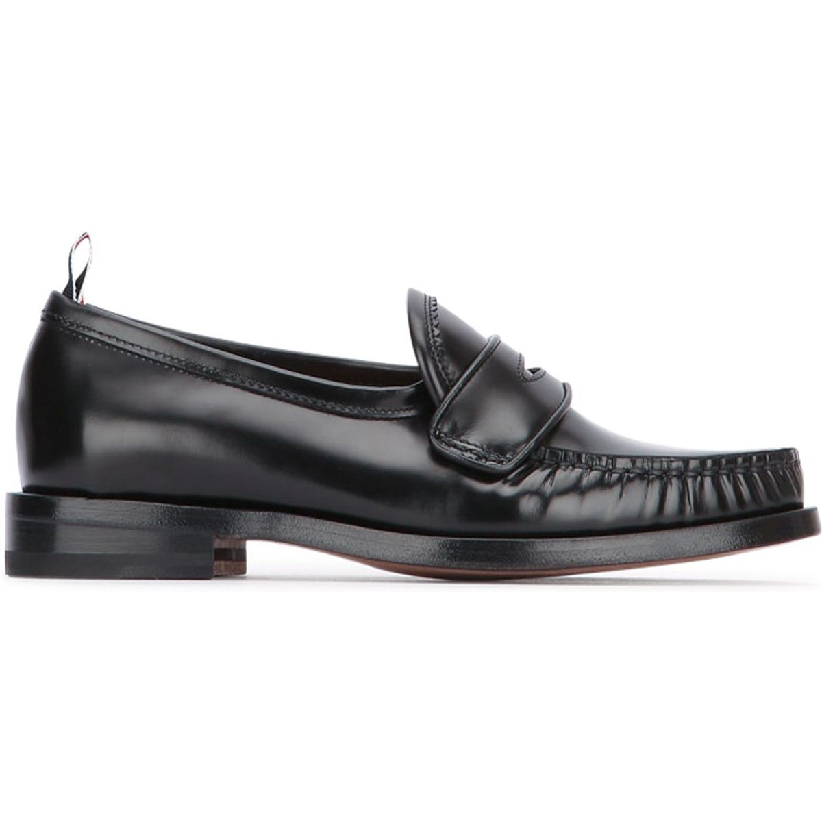 Klassische Penny Loafers aus Leder mit Riemen