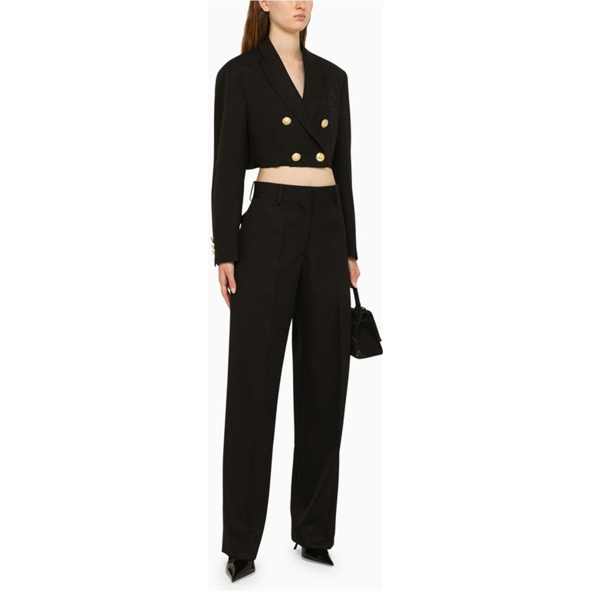 Kurzer zweireihiger Boyfriend-Blazer