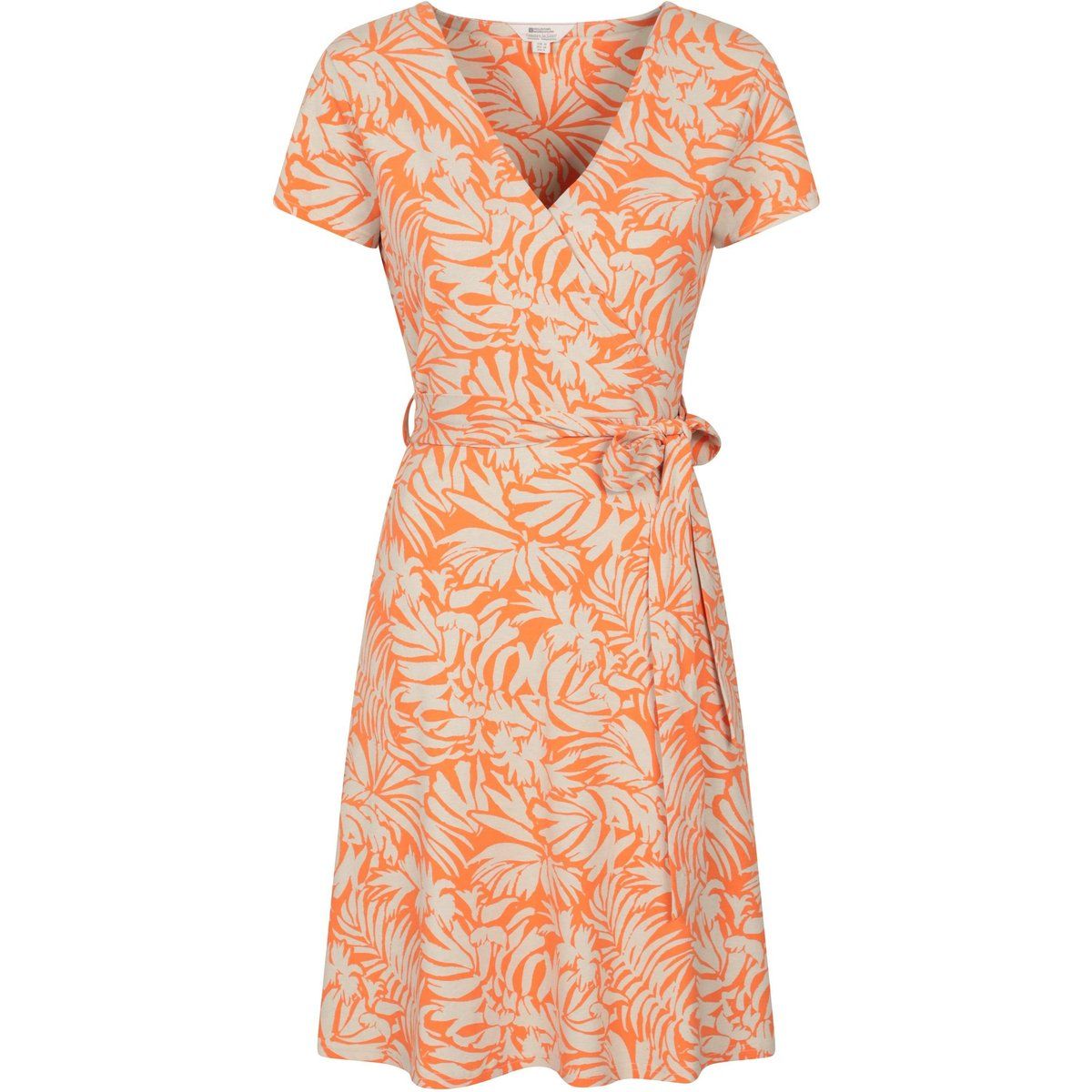 Wickelkleid mit Blumendruck und Gürtel