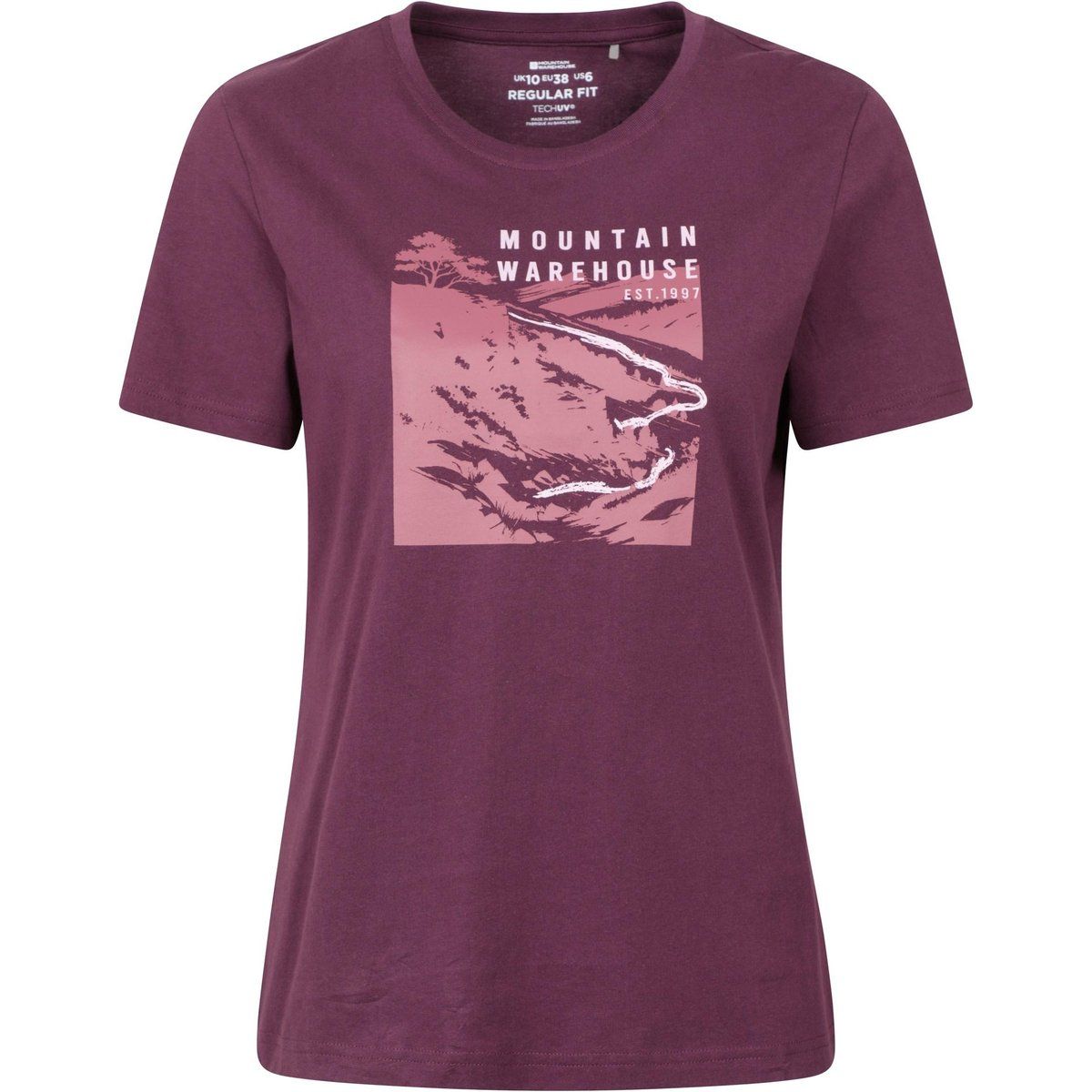 Mountain Warehouse - "Winding Trek" T-Shirt für Damen (Burgunderrot)