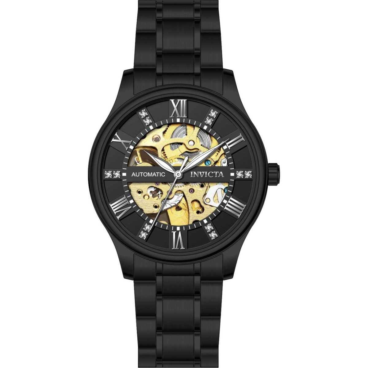 Automatische Herrenuhr mit Skelettzifferblatt