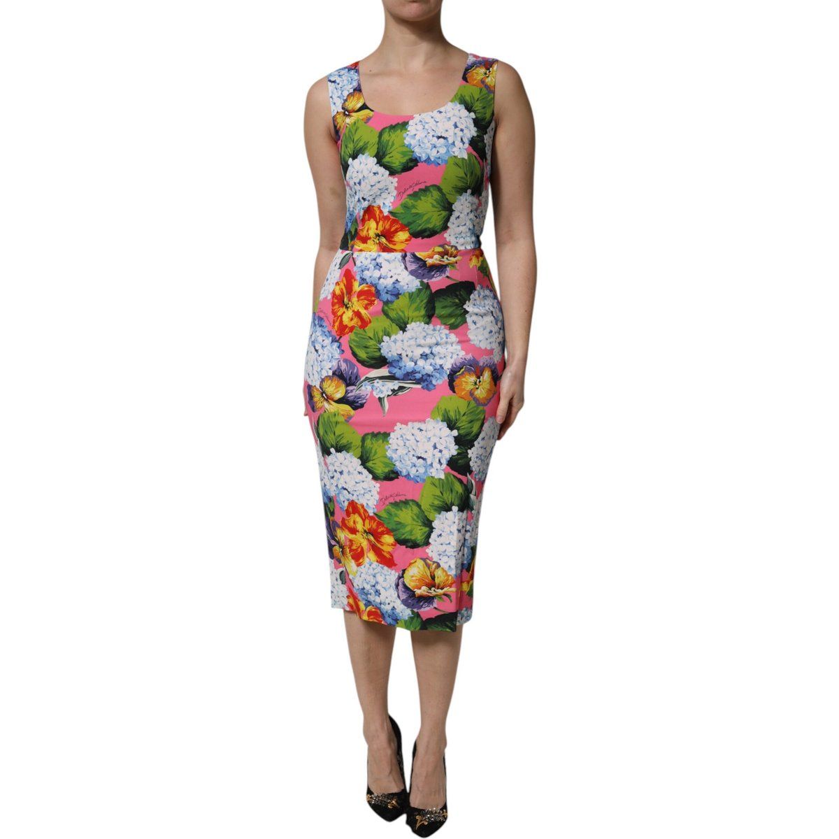 Blumendruck Midi Kleid
